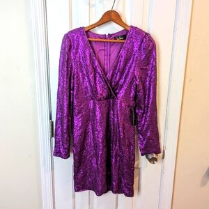 Lulu's purple sequin dress